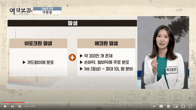 [EBC] 여의보감 다한증 치료기 출연 및 자문