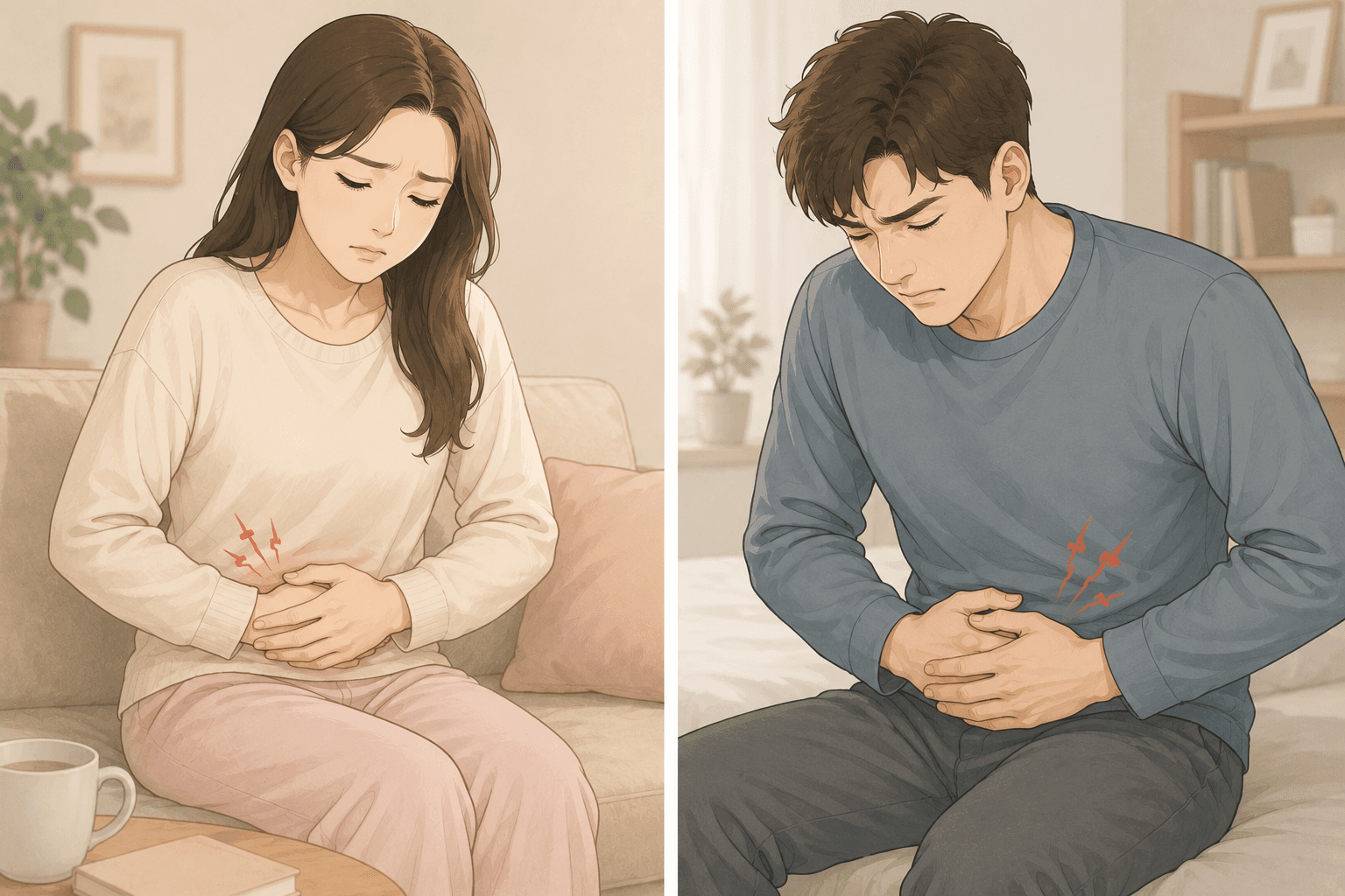 여자 아랫배 콕콕, 남자아랫배콕콕… 단순 복통 아닐 수 있어요