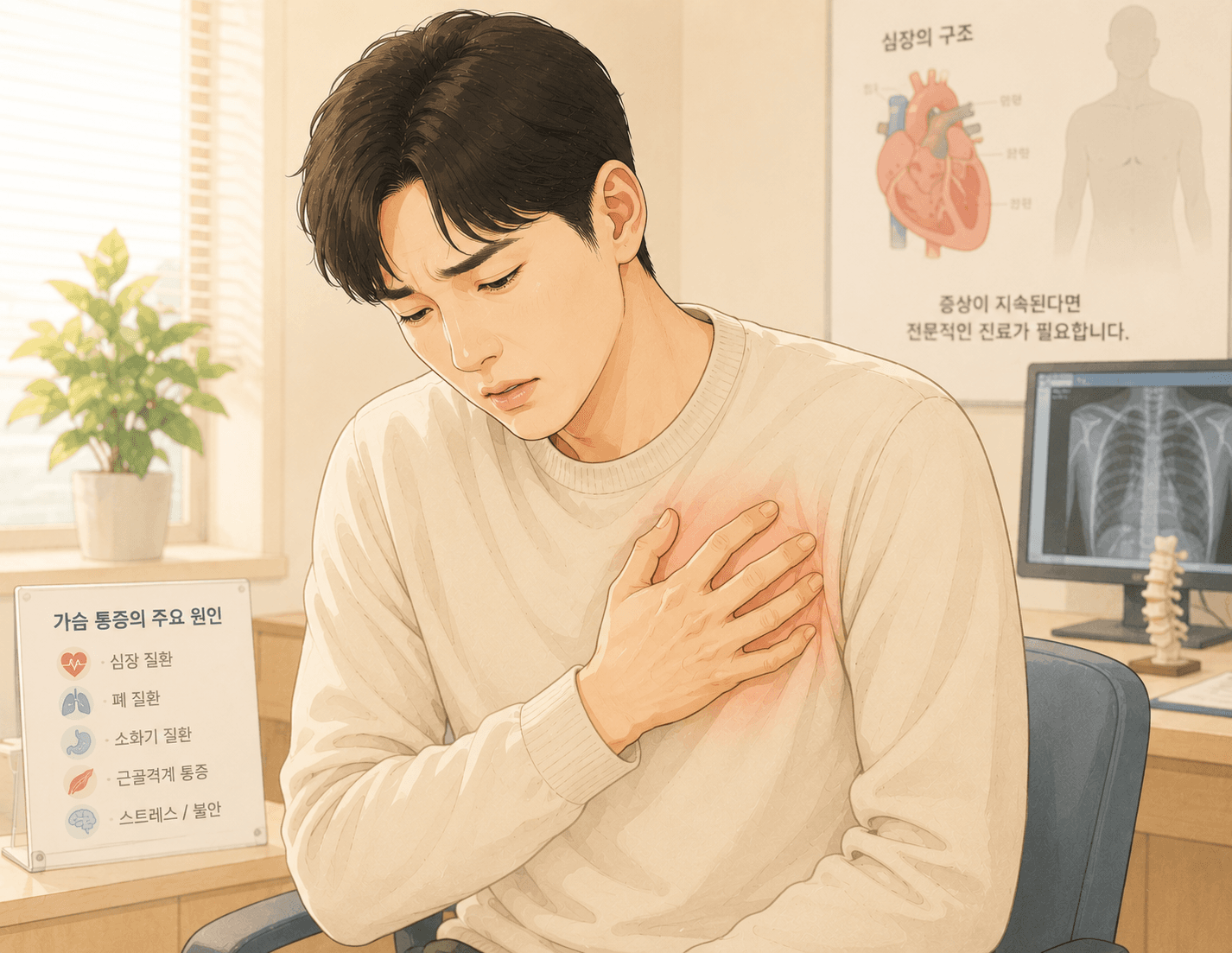 심장일까? 폐일까? 왼쪽가슴위쪽통증 원인 쉽게 구분해보기