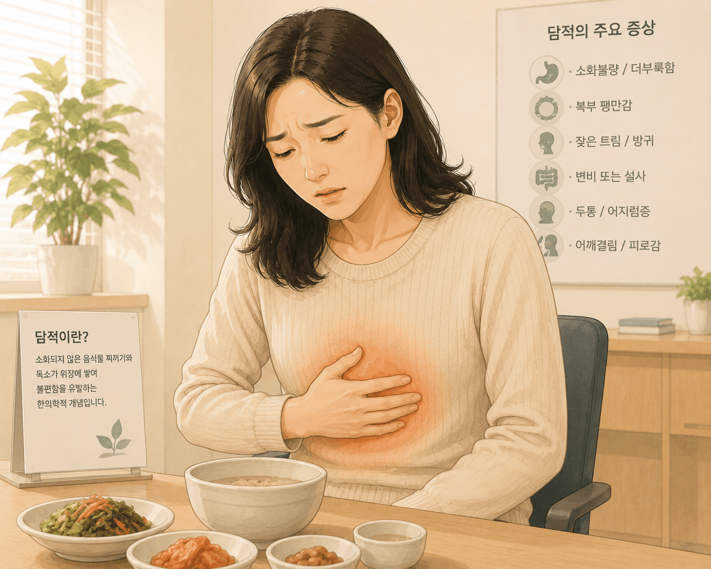 소화제도 듣지 않는 속 더부룩함, 담적치료법이 필요한 이유