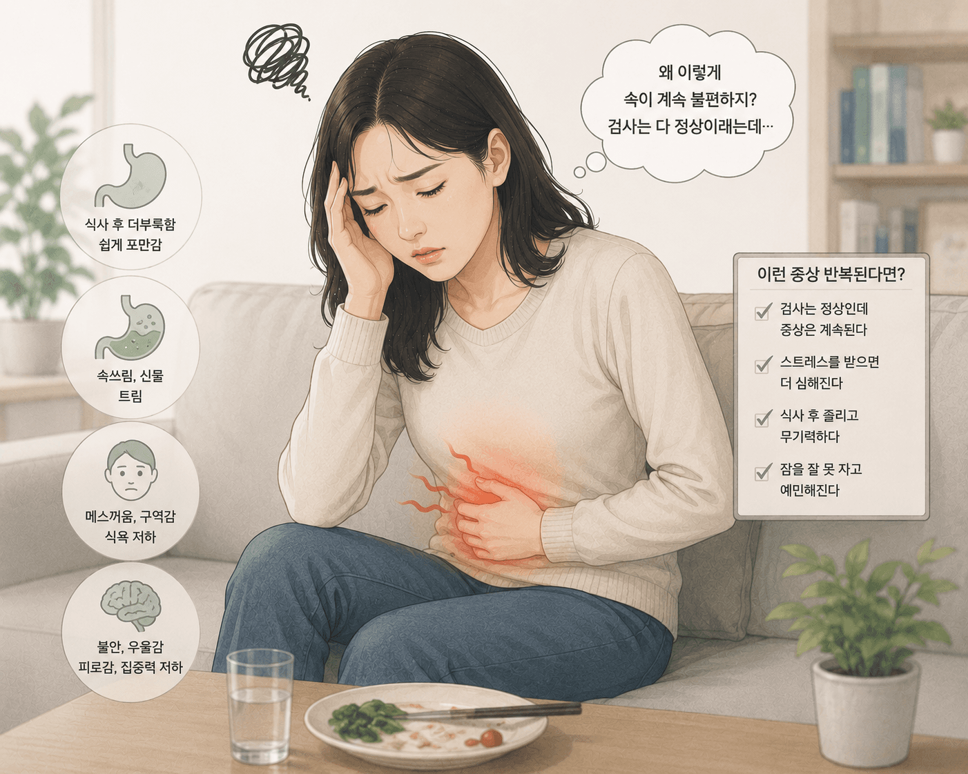 기능성소화불량정신과, 스트레스와 소화불량의 연결고리를 찾아야 합니다