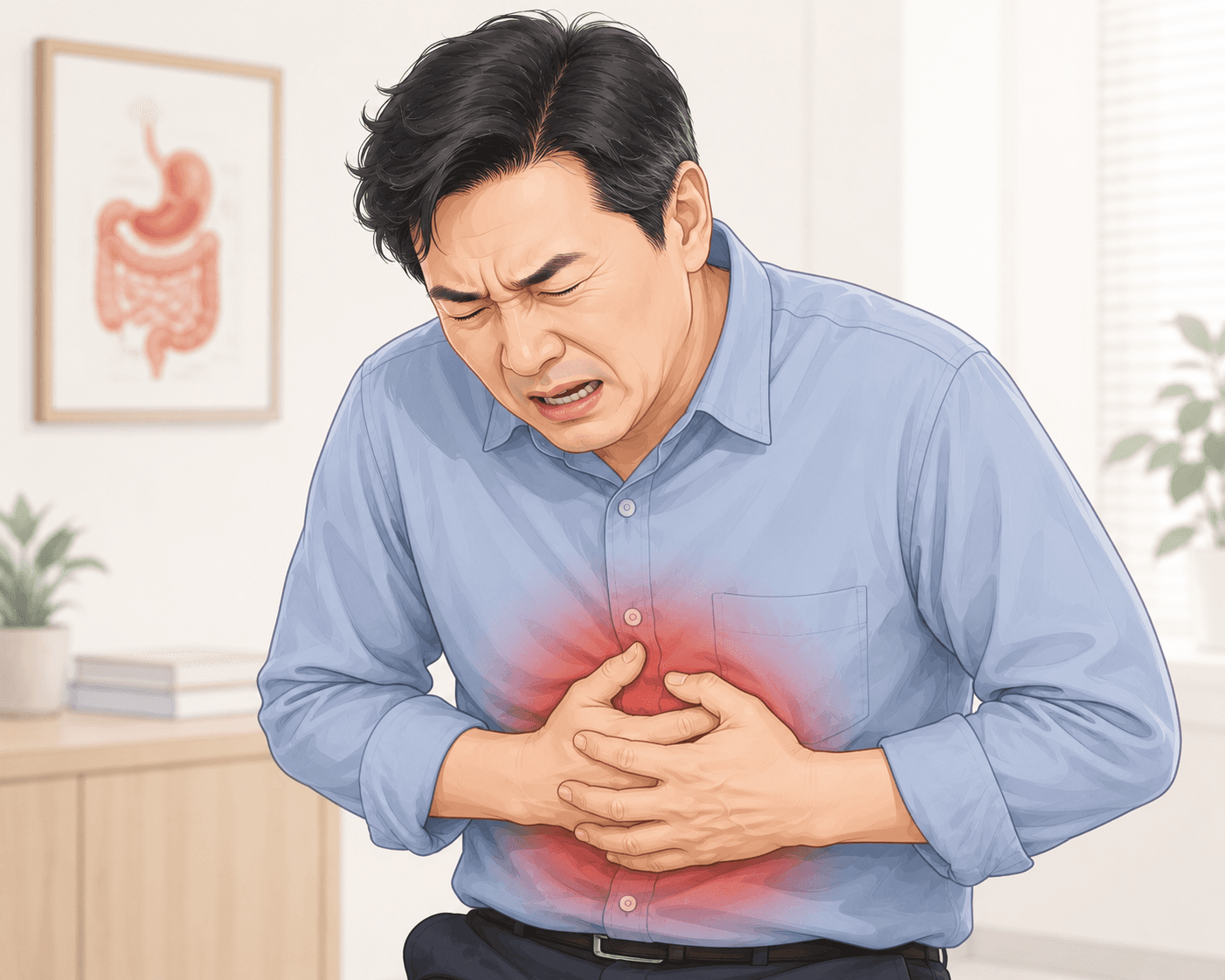 명치복통이 반복된다면 소화불량만 의심하지 마세요